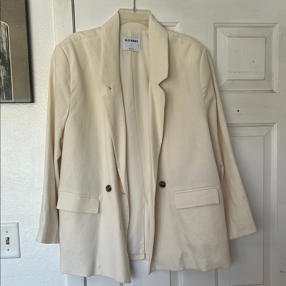 Old Navy Women's Off-White Blazer